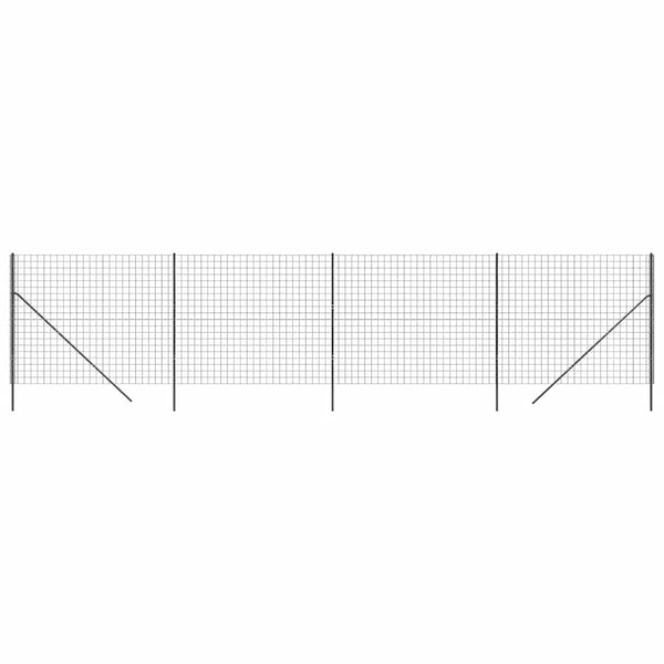 vidaXL Chain Link Fence Anthracite 2.2x10 m Galvanized Steel