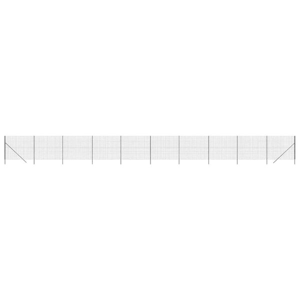 vidaXL Chain Link Fence Anthracite 1.4x25 m Galvanised Steel