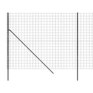 vidaXL Chain Link Fence Anthracite 2.2x25 m Galvanized Steel