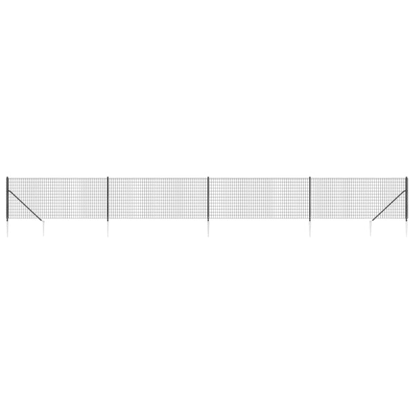 vidaXL Chain Link Fence with Ground Sleeves Anthracite 1x10 m