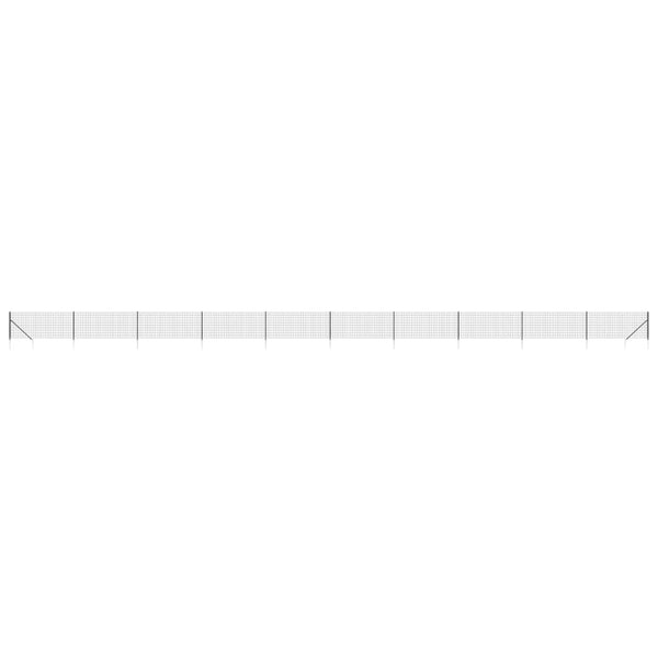 vidaXL Chain Link Fence with Ground Sockets Anthracite 0.8x25 m