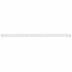 vidaXL Chain Link Fence with Ground Sockets Anthracite 1.1x25 m