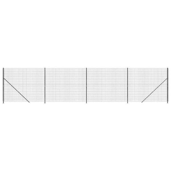 vidaXL Chain Link Fence with Ground Flange Anthracite 1.8x10 m