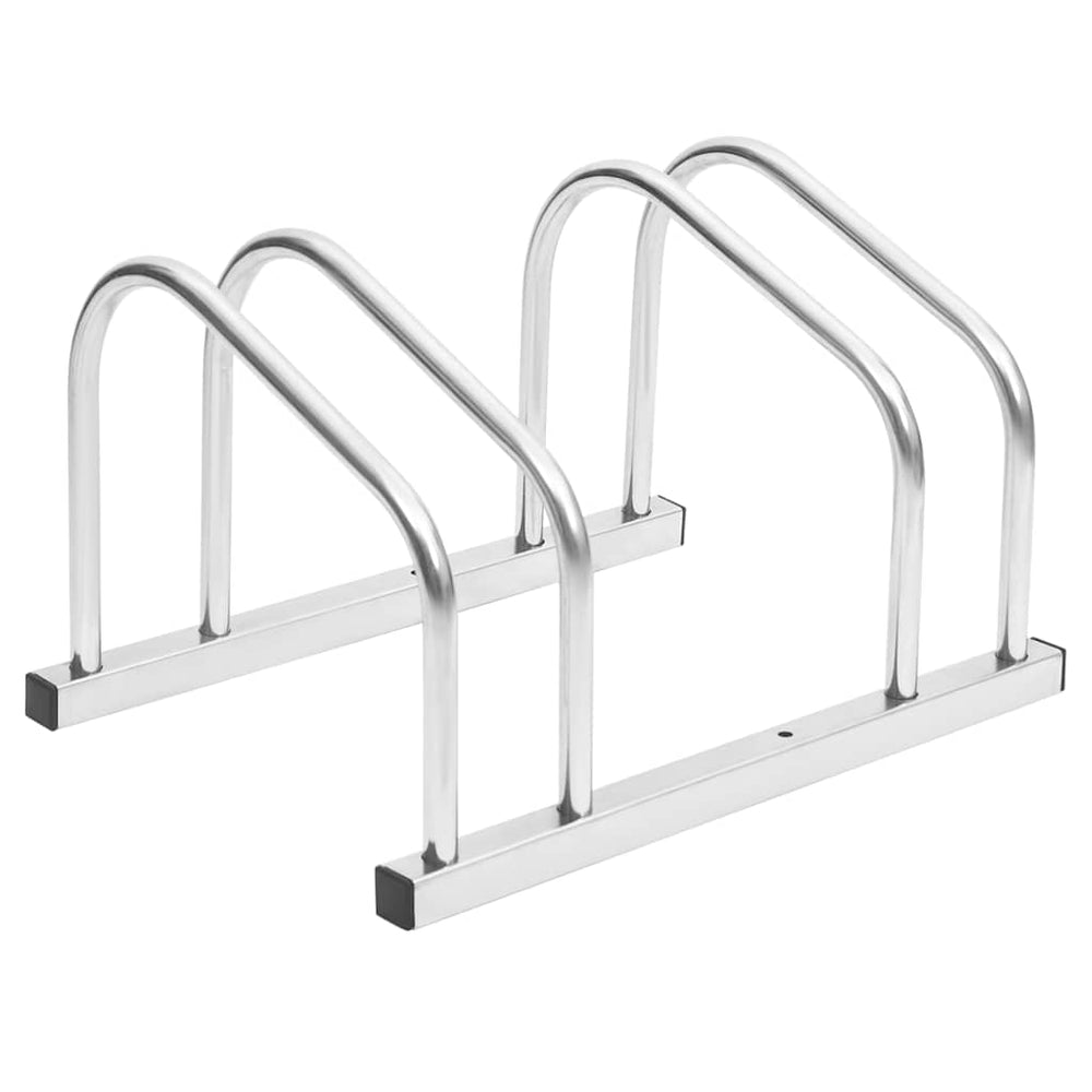 vidaXL Bicycle Stand for 2 Bikes Galvanized Steel