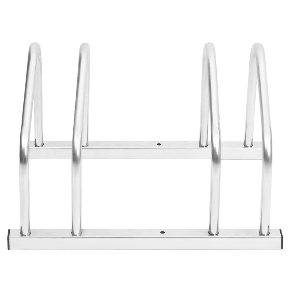vidaXL Bicycle Stand for 2 Bikes Galvanized Steel