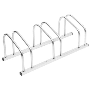 vidaXL Bike Stand for 3 Bicycles Galvanized Steel