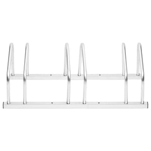 vidaXL Bike Stand for 3 Bicycles Galvanized Steel