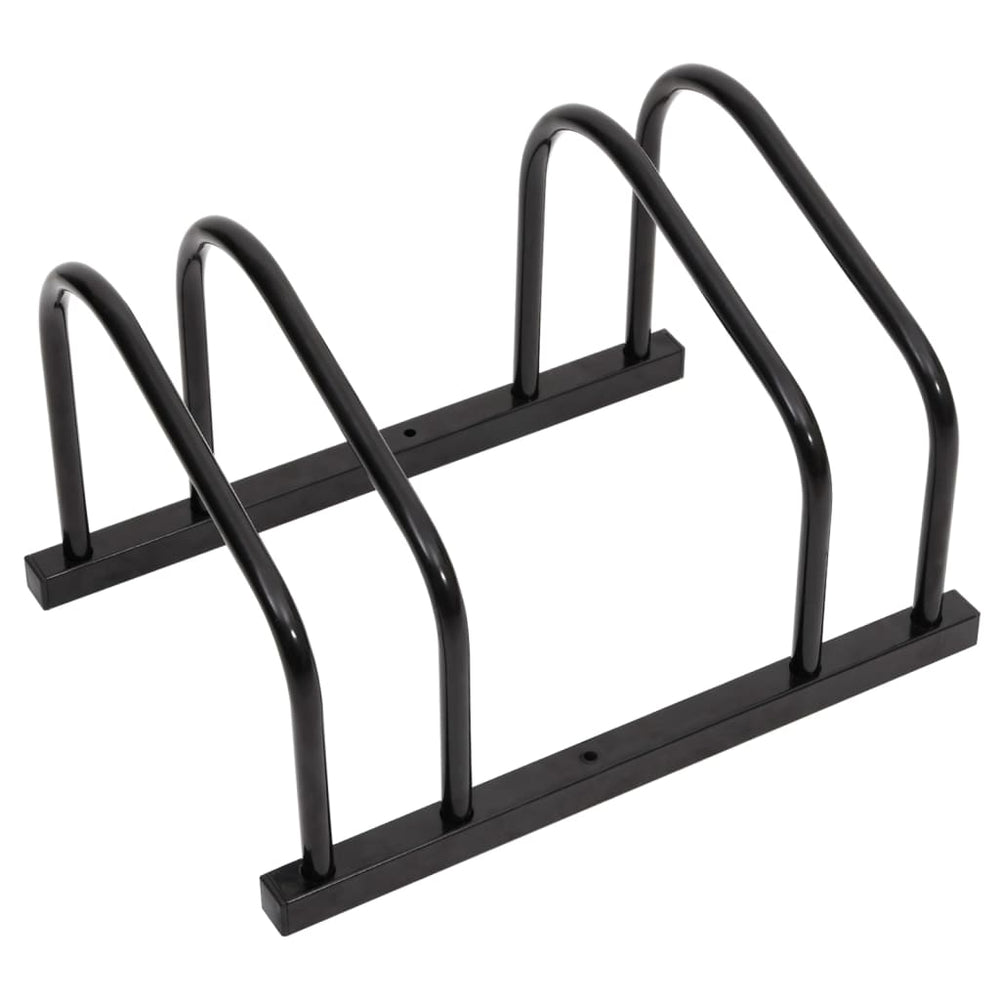vidaXL Bicycle Stand for 2 Bikes Black Steel