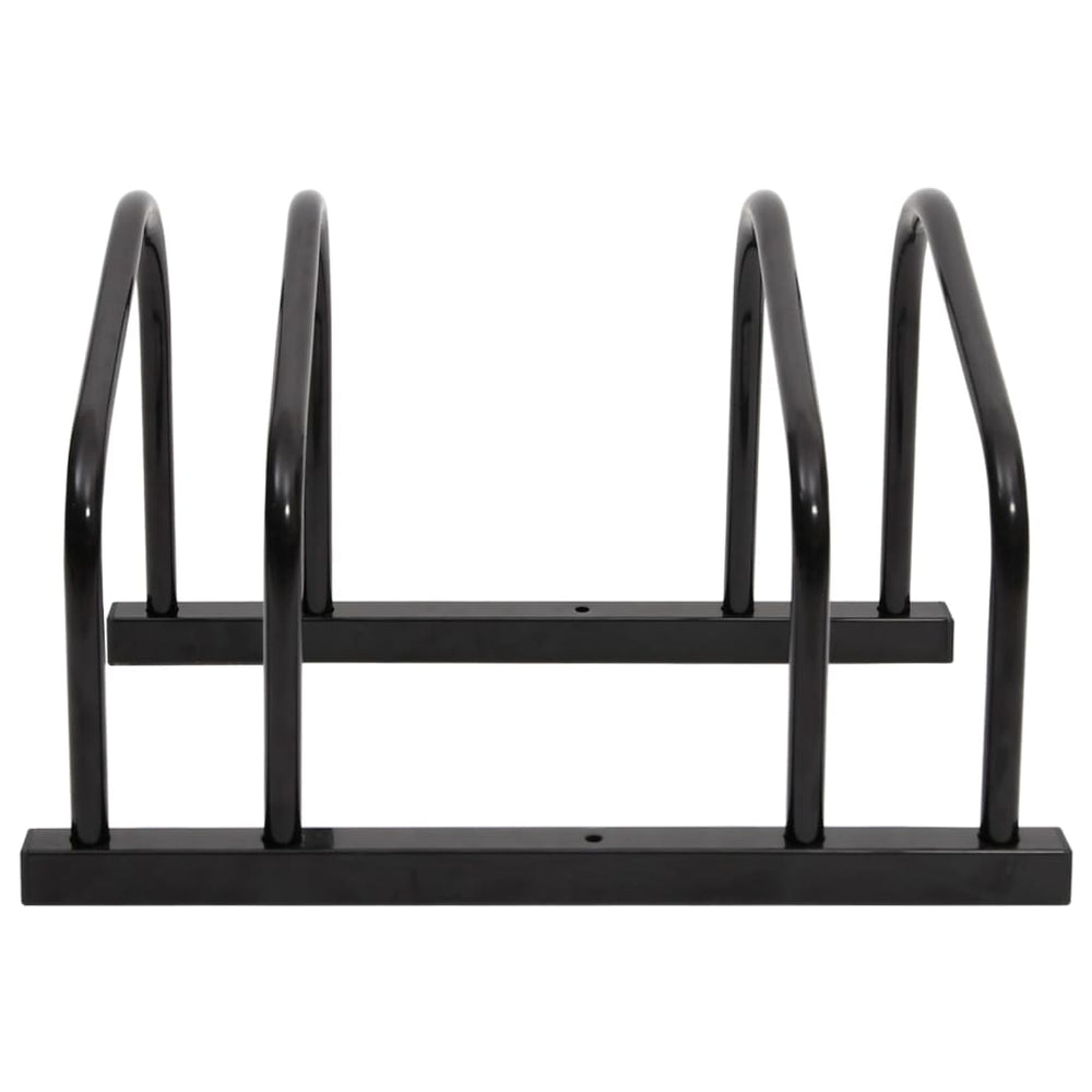 vidaXL Bicycle Stand for 2 Bikes Black Steel