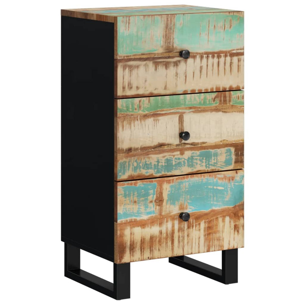 vidaXL Sideboard with 3 Drawers 40x33.5x75 cm Solid Reclaimed Wood