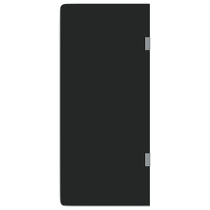 vidaXL Urinal Divider Wall Mounted Black 90x40 cm Tempered Glass