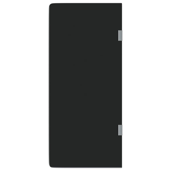 vidaXL Urinal Divider Wall Mounted Black 90x40 cm Tempered Glass