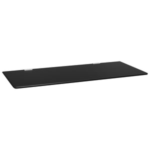 vidaXL Urinal Divider Wall Mounted Black 90x40 cm Tempered Glass