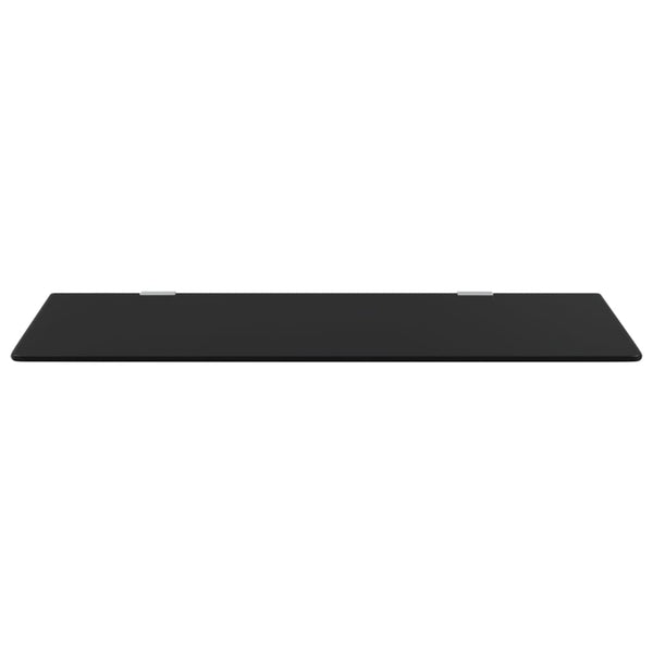vidaXL Urinal Divider Wall Mounted Black 90x40 cm Tempered Glass