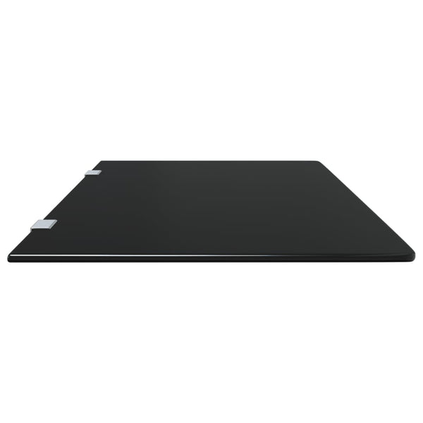 vidaXL Urinal Divider Wall Mounted Black 90x40 cm Tempered Glass