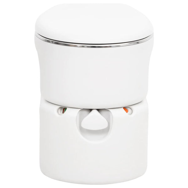 vidaXL Camping Built-In Toilet White 24+17 L HDPE & Steel