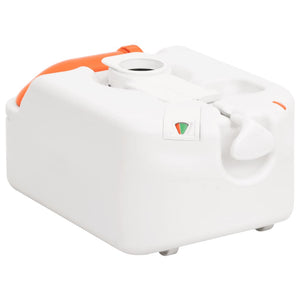 vidaXL Camping Built-In Toilet White 24+17 L HDPE & Steel