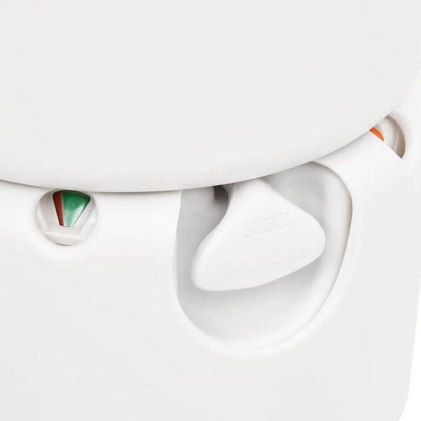 vidaXL Camping Built-In Toilet White 24+17 L HDPE & Steel
