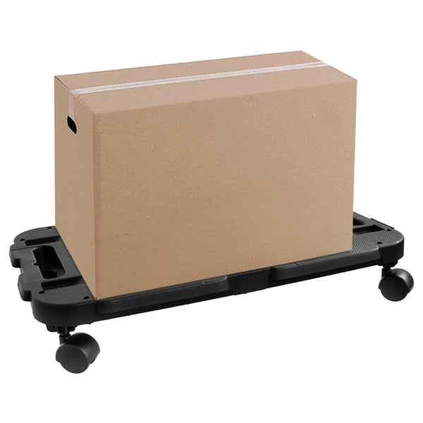 vidaXL Dolly 3 pcs Black Polypropylene 200 kg