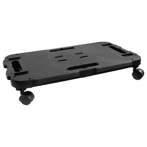 vidaXL Dolly 3 pcs Black Polypropylene 200 kg