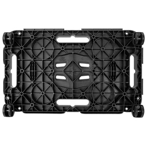 vidaXL Dolly 3 pcs Black Polypropylene 200 kg