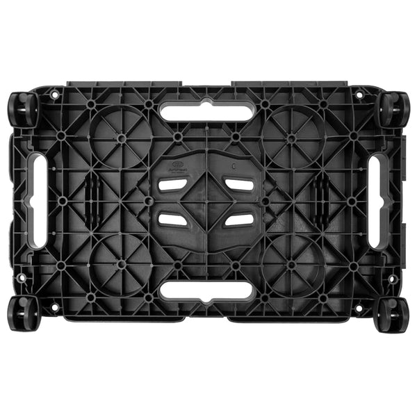 vidaXL Dolly 3 pcs Black Polypropylene 200 kg