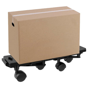 vidaXL Dolly with 4 Castors 4 pcs. Black Polypropylene 170 kg
