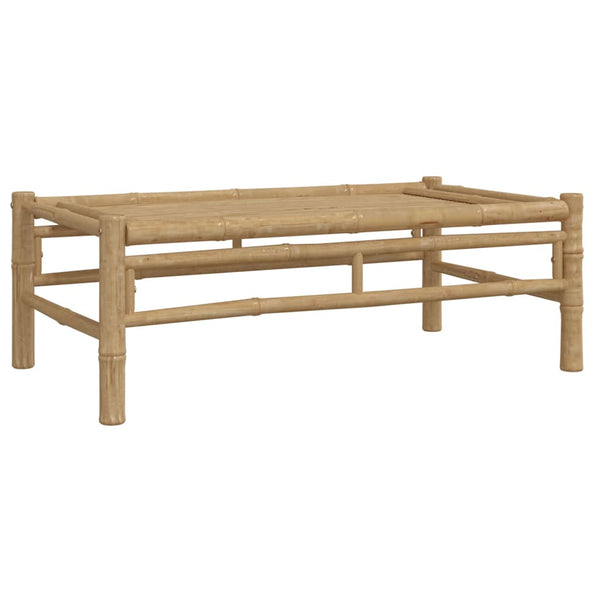 vidaXL 5-piece Garden Lounge Set with Cream White Cushions Bamboo