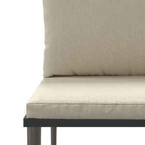 vidaXL 3-Piece Garden Lounge Set with Cushions Grey Poly Rattan