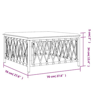 vidaXL Garden Stool with Cushion White Fabric