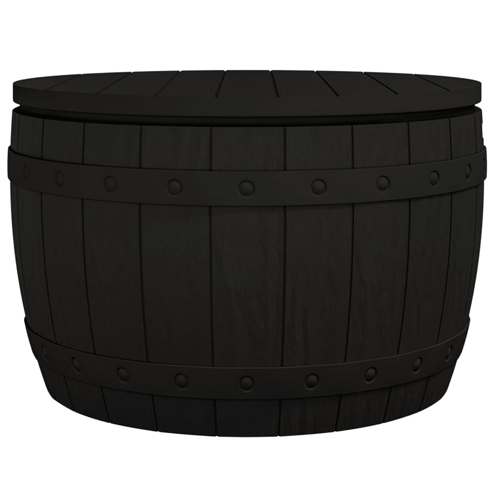 vidaXL 3-in-1 Garden Storage Box Black Polypropylene