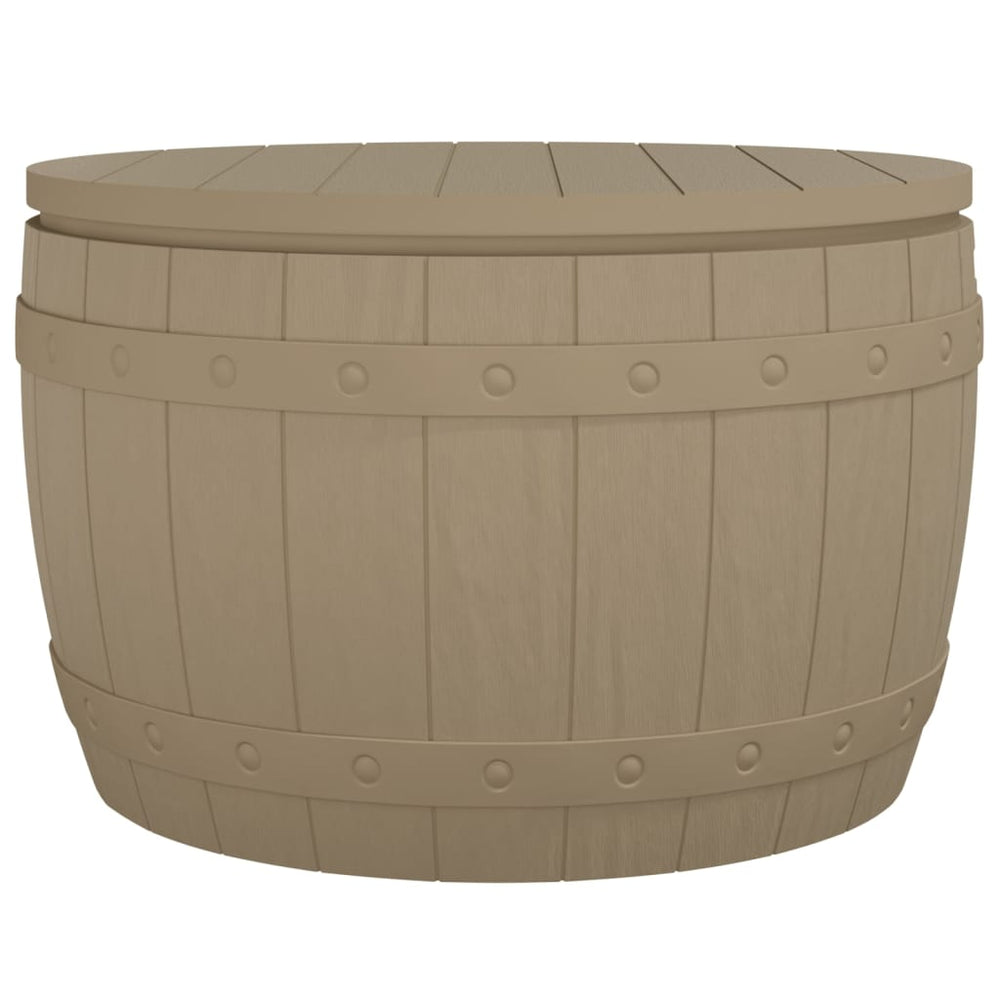 vidaXL 3-in-1 Light Brown Polypropylene Garden Storage Box