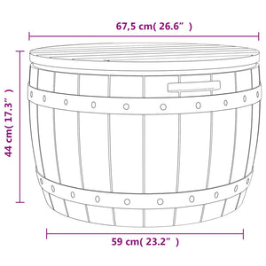 vidaXL 3-in-1 Light Brown Polypropylene Garden Storage Box