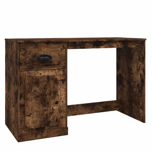 vidaXL Desk with Drawer Smoked Oak 115x50x75cm