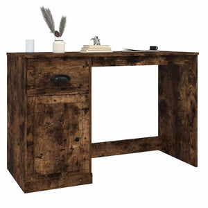 vidaXL Desk with Drawer Smoked Oak 115x50x75cm