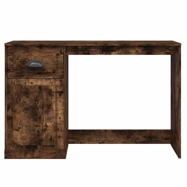 vidaXL Desk with Drawer Smoked Oak 115x50x75cm
