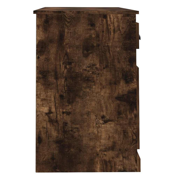 vidaXL Desk with Drawer Smoked Oak 115x50x75cm
