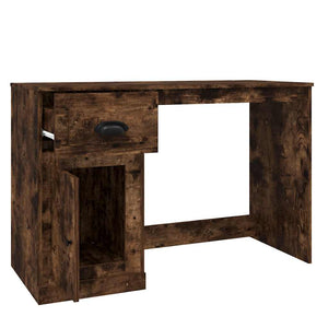 vidaXL Desk with Drawer Smoked Oak 115x50x75cm
