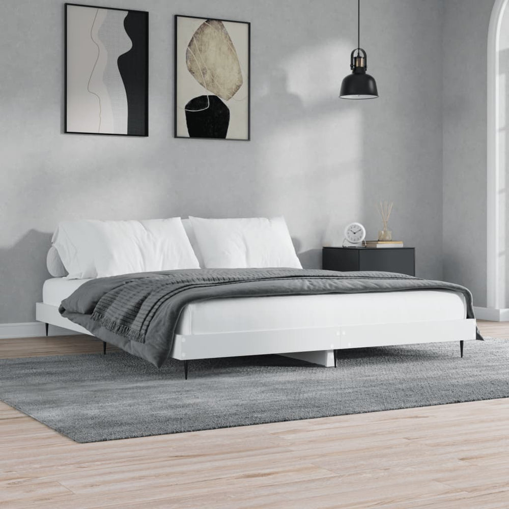 Bettgestell Weiß 200x200 cm