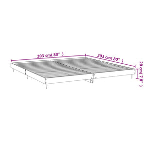 Bettgestell Schwarz 200x200 cm