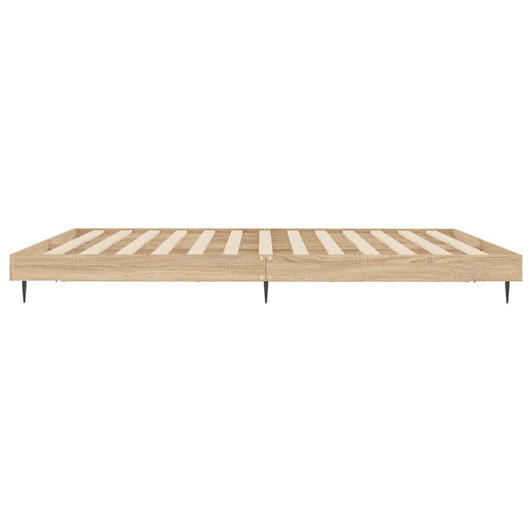 vidaXL Bed Frame without Mattress Sonoma Oak 200x200 cm Engineered Wood