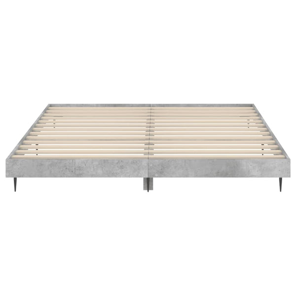 vidaXL Bed Frame Concrete Grey 200x200 cm Engineered Wood