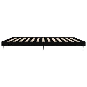 vidaXL Bed Frame without Mattress Black 180x200 cm Engineered Wood