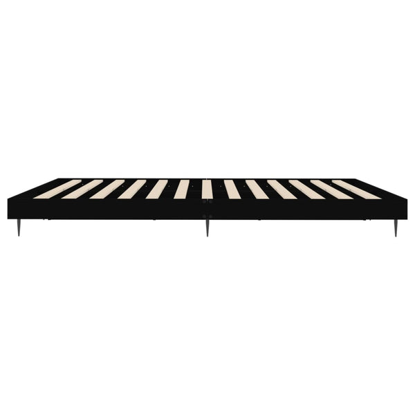 vidaXL Bed Frame without Mattress Black 180x200 cm Engineered Wood