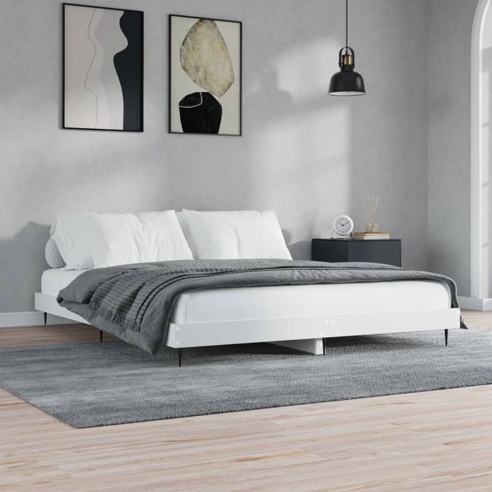 Bettgestell Weiß 150x200 cm
