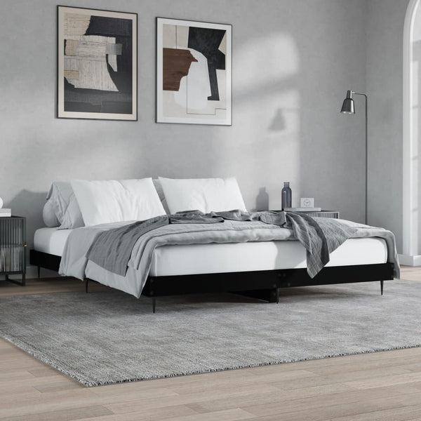 Schwarzes Bettgestell 150x200 cm