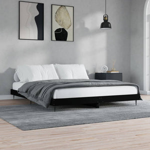 Schwarzes Bettgestell 150x200 cm