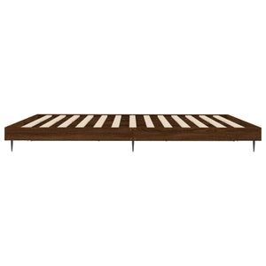 vidaXL Bed Frame without Mattress Brown Oak 150x200 cm Engineered Wood