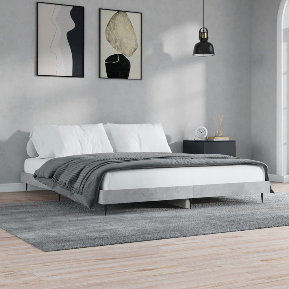 Bettgestell Betongrau 120x200 cm