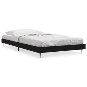 vidaXL Bed Frame Black 90x200 cm Engineered Wood
